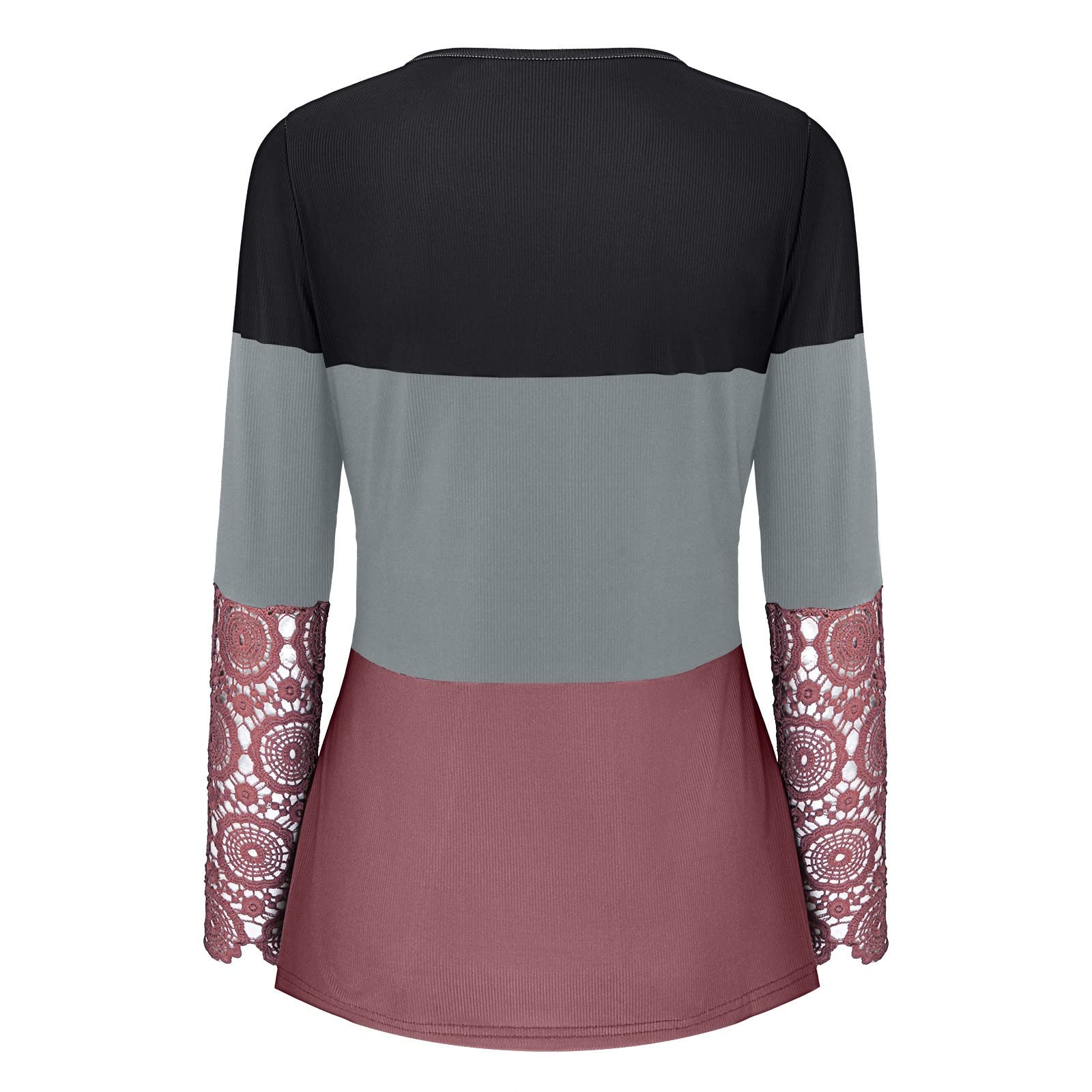 Women's Leopard Print Long Sleeve Blouse - Trendy Crewneck Lace Top for Summer & Fall - Casual T-Shirt Style Tops for Women | Perfect for Office, Date Night & Weekend Outings