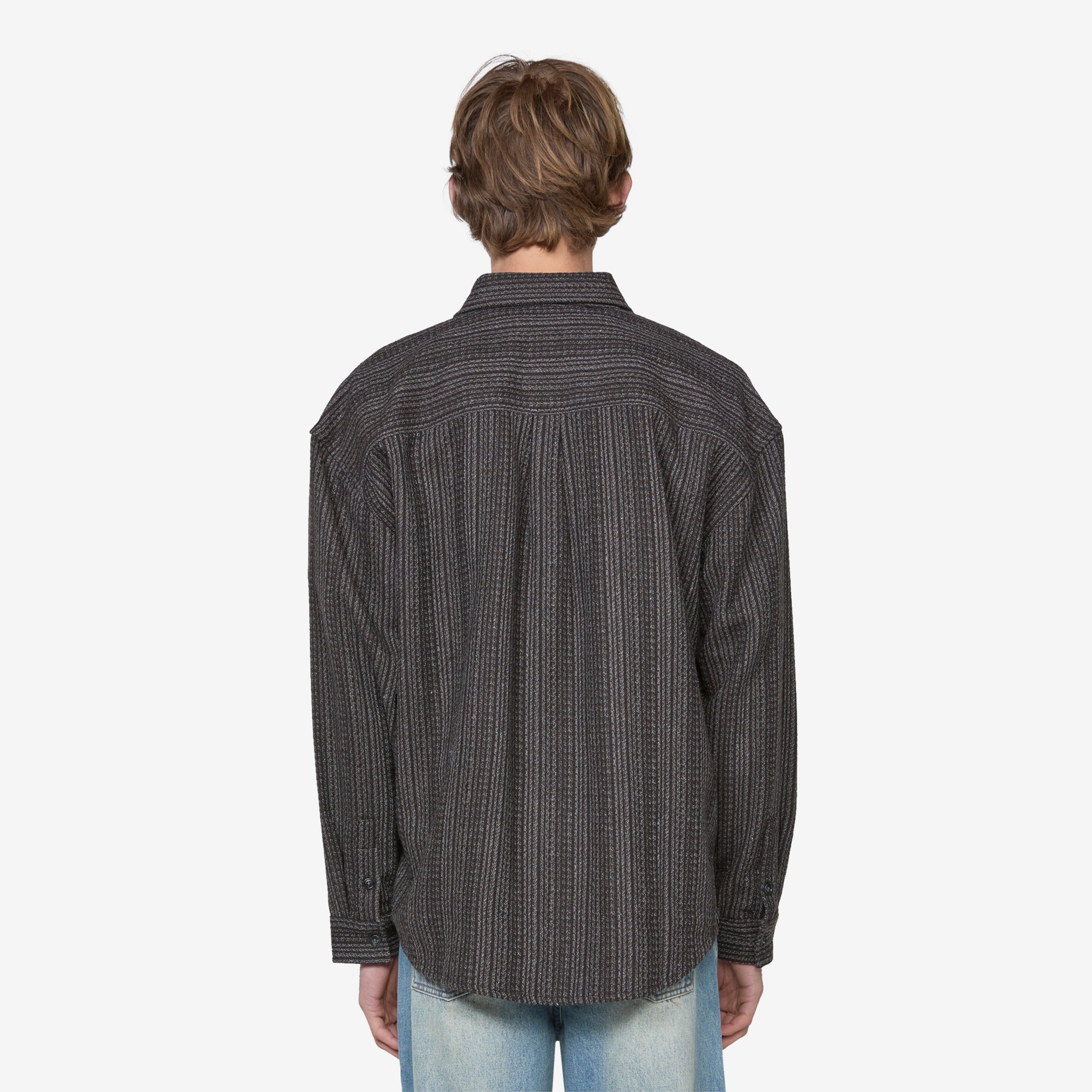 Big Long Sleeve Shirt for Men - Dark Brown Cotton Casual Button Down Top | Perfect for Office, Outdoor & Everyday Wear