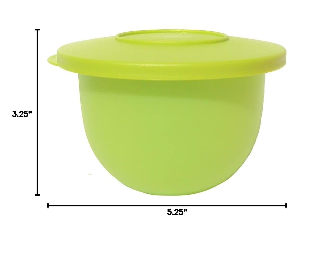 Tupperware Impression Small 2.5 Cup Mixing Bowl in Parrot Green - Durable Food Storage Container for Baking, Meal Prep & Leftovers | Microwave & Dishwasher Safe Kitchen Essential