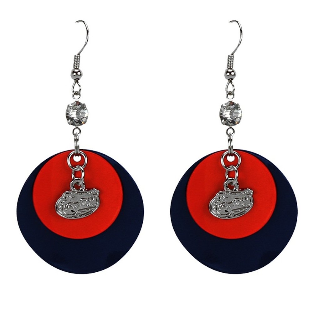 Florida Gators Double Layer Charm Earrings - NCAA Team Spirit Jewelry for Women - Perfect for Game Day, Tailgating & Gators Fan Gifts