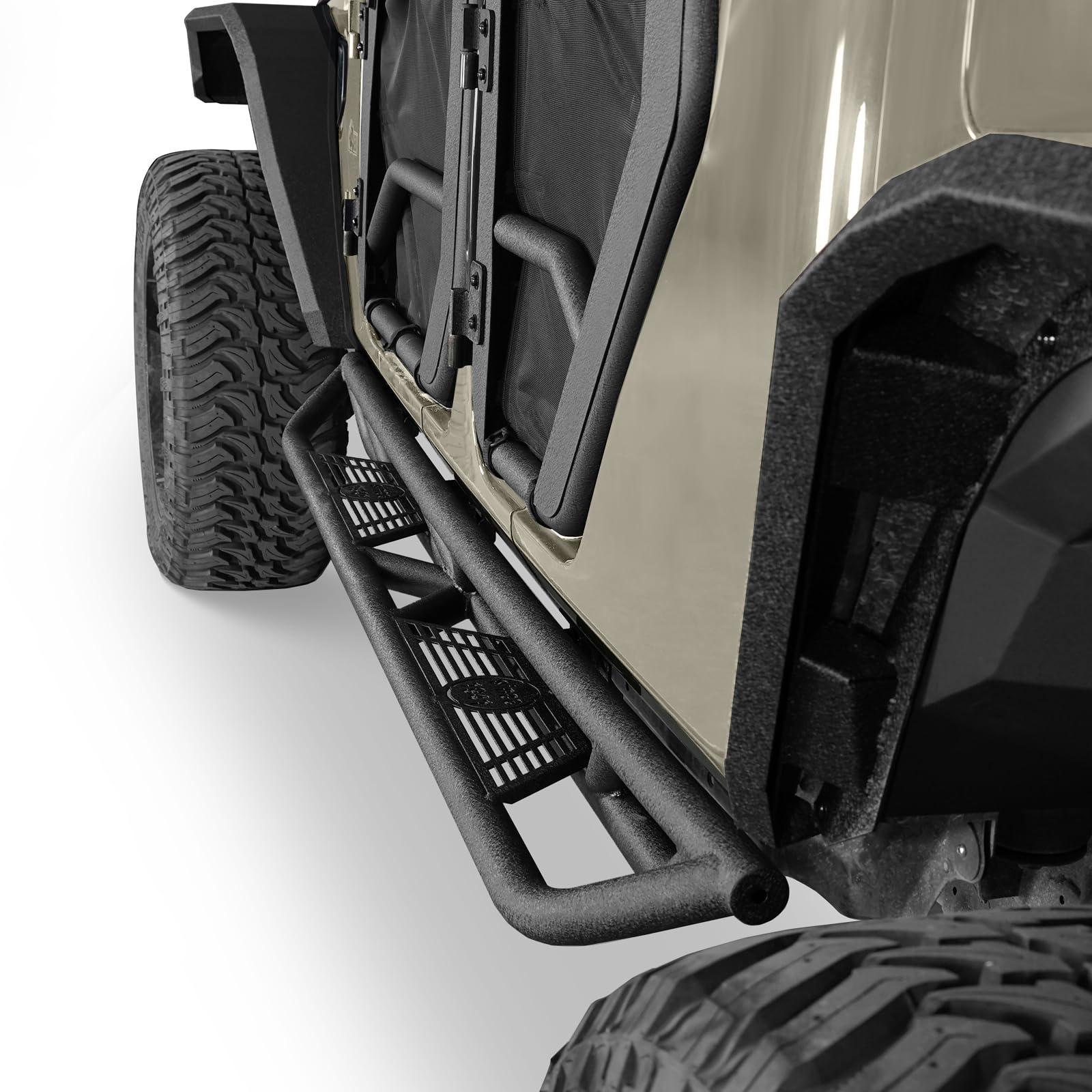 Hooke Road Gladiator Running Boards - Heavy Duty Side Step Slider Nerf Bars for Jeep Gladiator JT (2020-2025) | Off-Road Protection & Easy Entry Access | Perfect for Adventure, Camping & Daily Driving