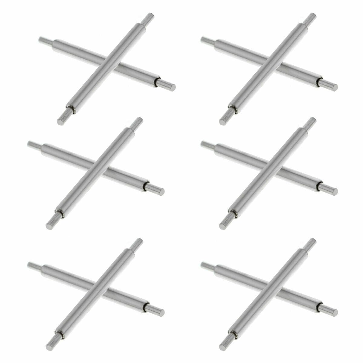 Ewatchparts 6 Spring Bar Pin for Rolex Submariner 16610, 16613, GMT 16700, 16710 - Fat Spring Bar Replacement | Compatible Watch Repair Parts for Professional Watchmakers & DIY Enthusiasts | Perfect for Watch Band Replacement & Maintenance