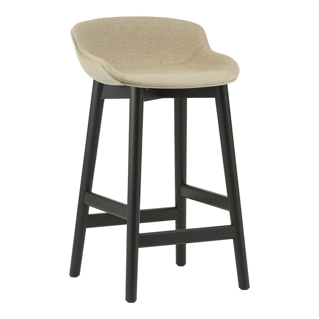 Premium Hyg Counter Stool with Full Upholstered Seat & Sturdy Wood Base - Perfect for Kitchen Islands, Breakfast Bars & Home Decor