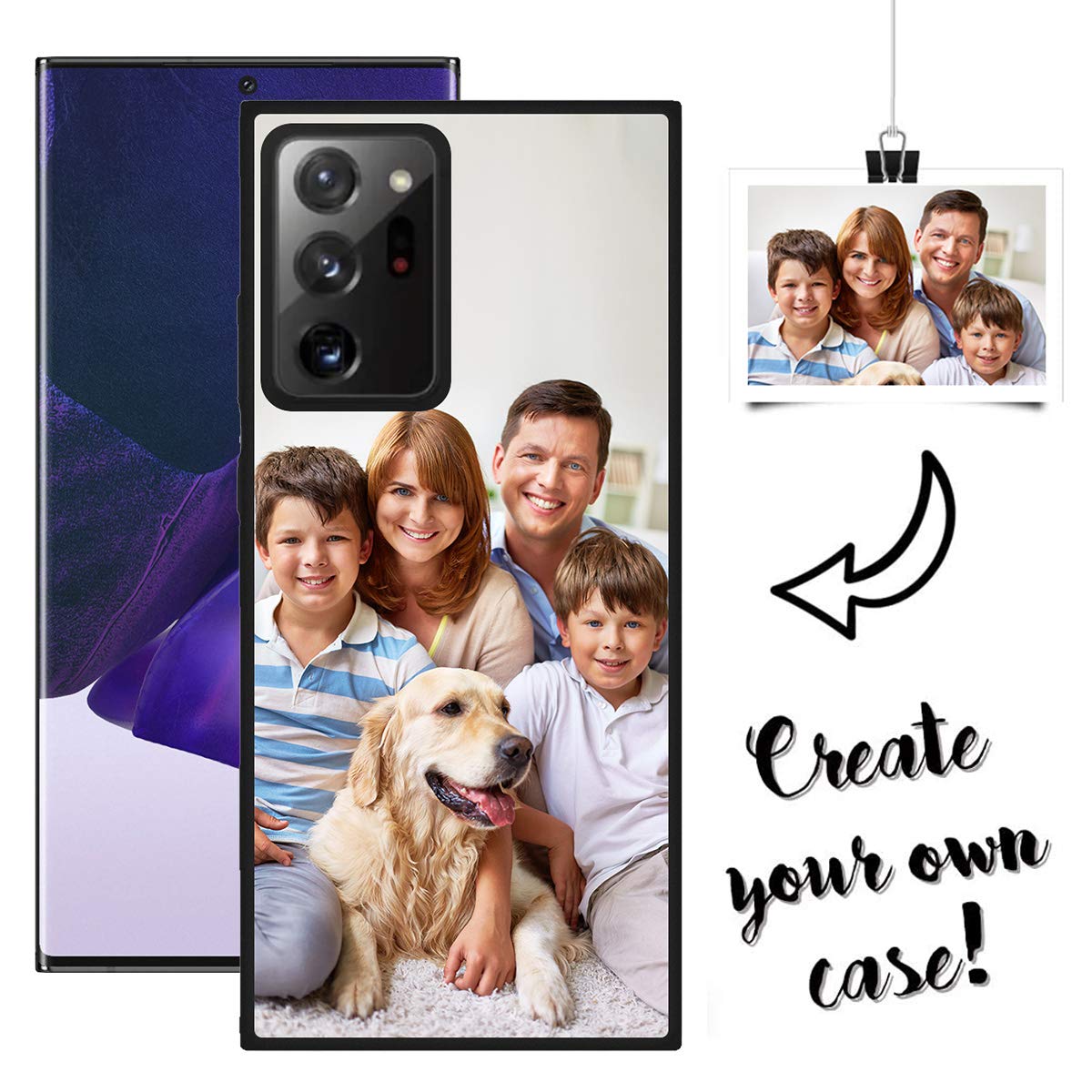 Custom Galaxy Note 20 Ultra Phone Case with Personalized Photo - Soft Matte Protective Cover | Durable Bumper Case for Everyday Use, Travel & Gift Giving