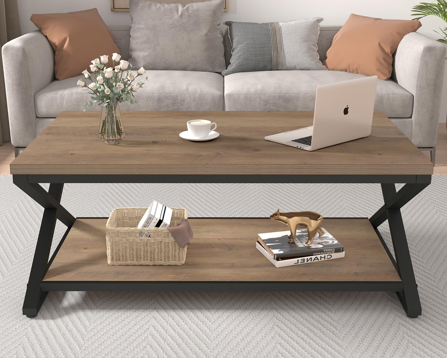 HSH Rustic Farmhouse Coffee Table - 39