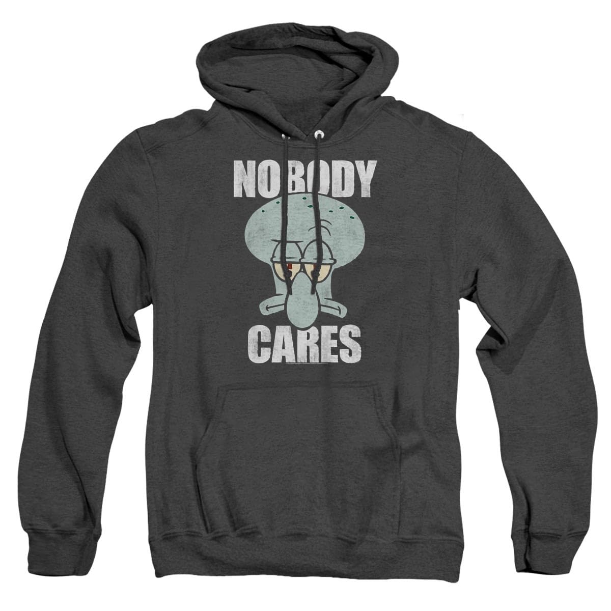 LOGOVISION Spongebob Nobody Cares Meme Unisex Hoodie - Soft Heather Pullover Sweatshirt for Men & Women - Perfect for Casual Wear, Gifts, and Meme Lovers