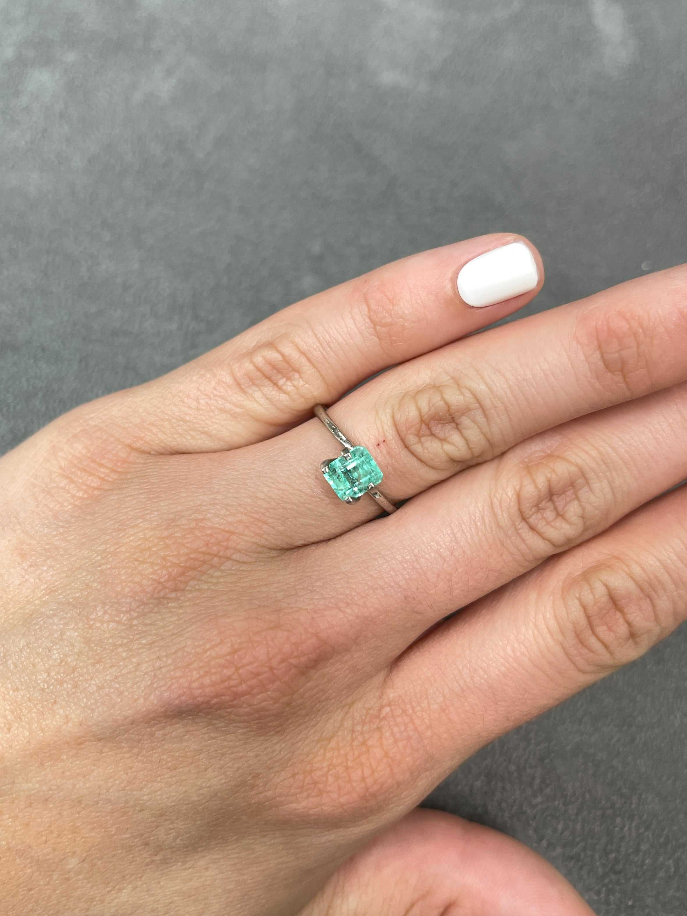 1.48 Carat Natural Colombian Emerald - Unset Emerald Cut Gemstone for Jewelry Making, Engagement Rings & Fine Collections