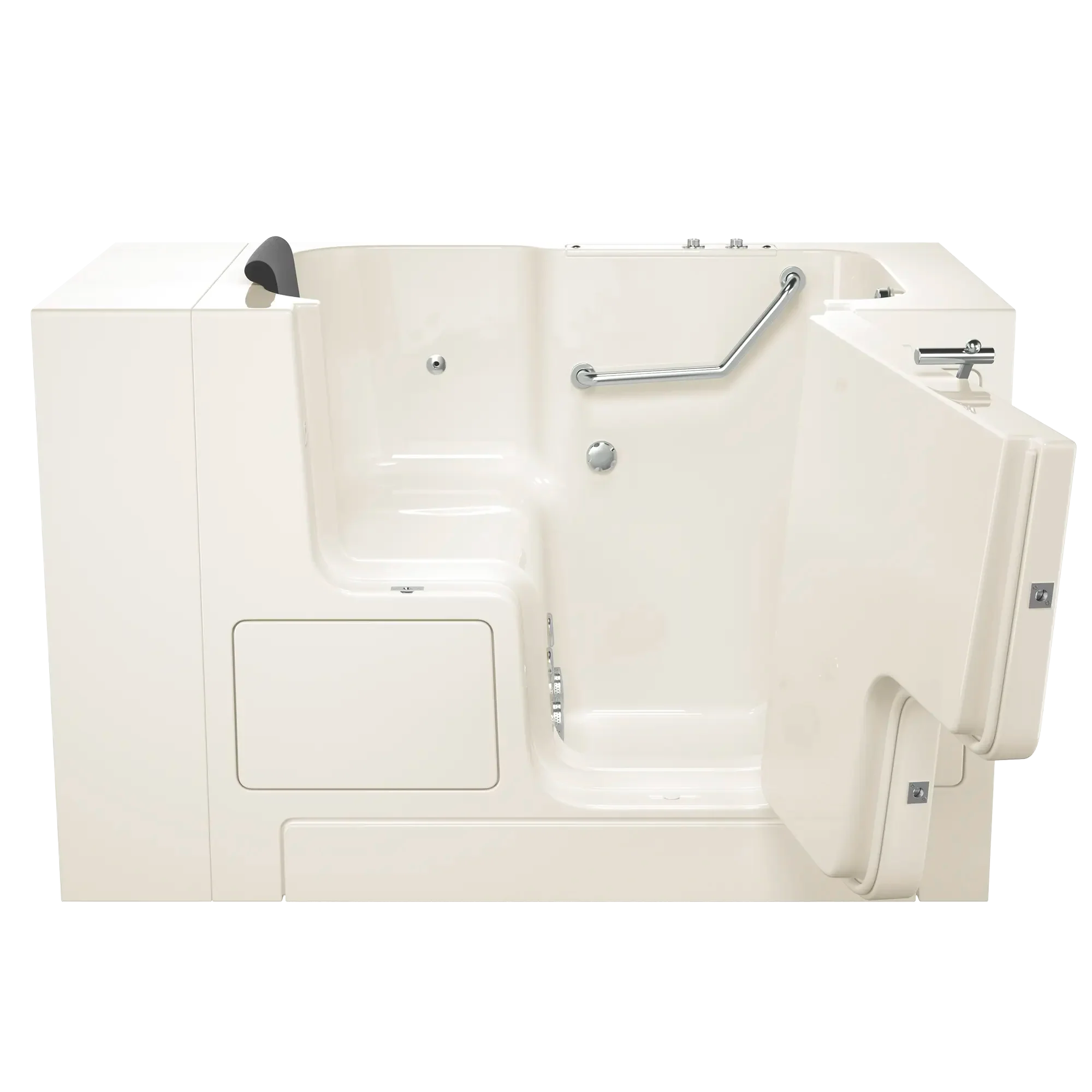 Premium 32 x 52 Inch Gelcoat Walk-In Bathtub with Whirlpool System - Right Hand Drain - Ideal for Elderly & Mobility Support, Spa-Like Relaxation at Home