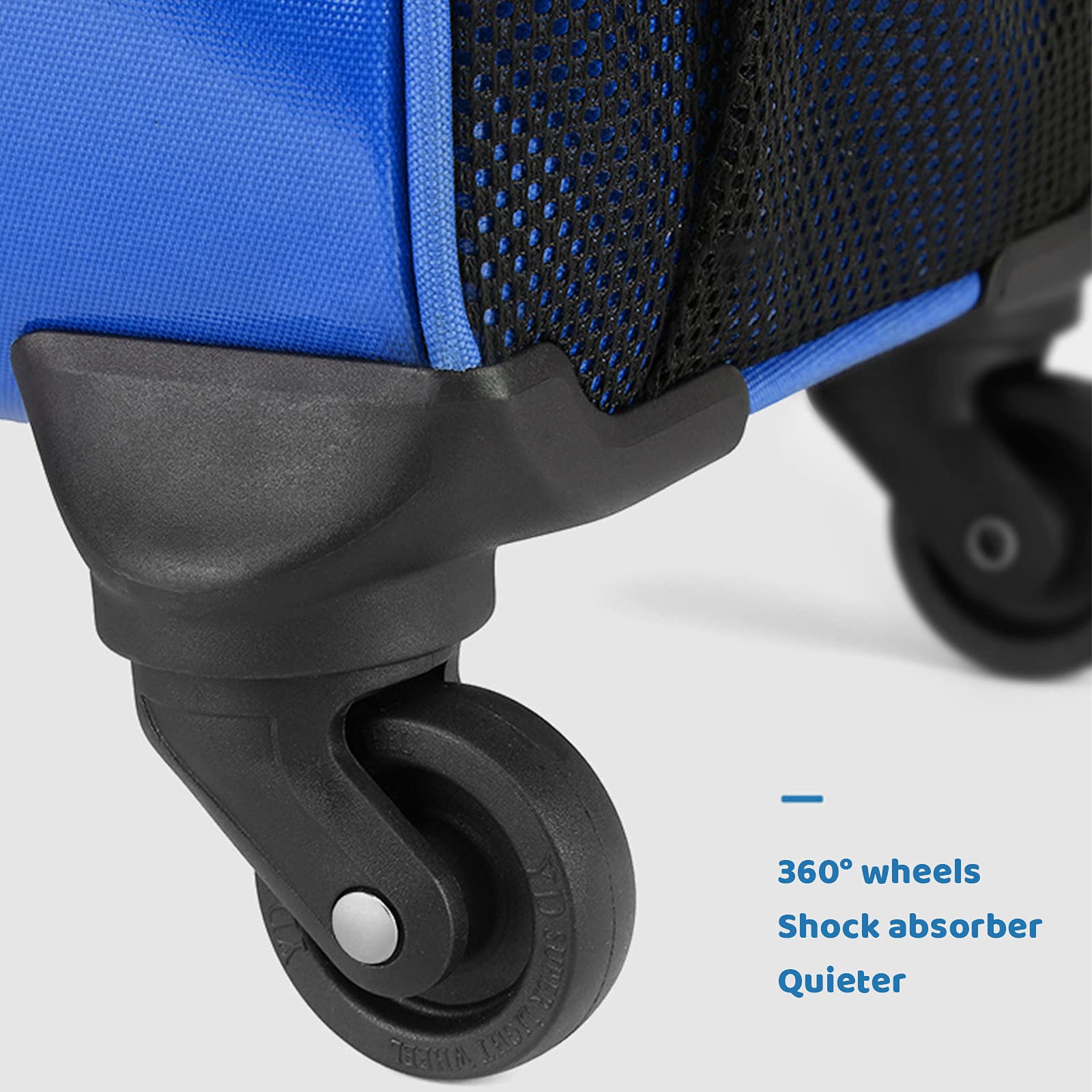 Expandable Pet Rolling Travel Carrier with Wheels - Soft Sided Stroller Bag for Dogs & Cats - Mesh Ventilation Windows & Telescopic Handle - Perfect for Air Travel, Road Trips & Vet Visits