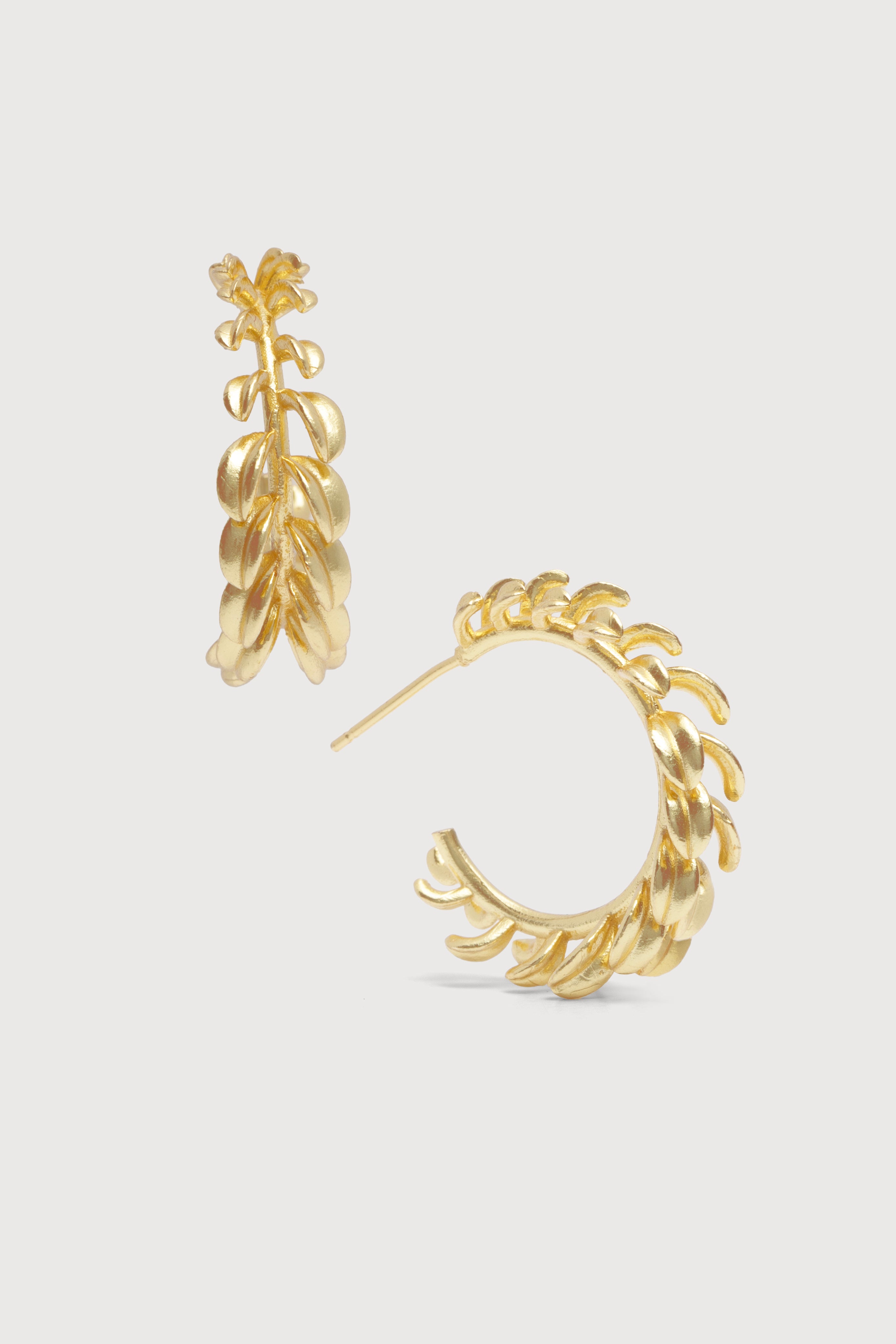 Botanical Hoop Earrings for Women - Floral Dangle Earrings for Everyday Wear & Special Occasions
