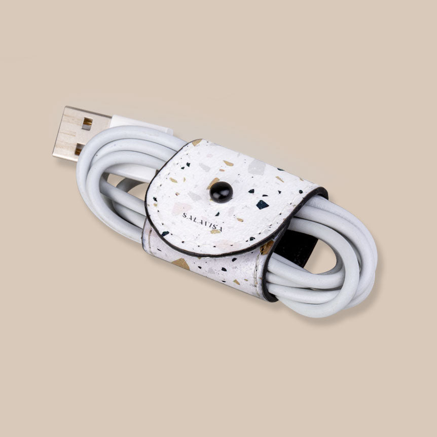 Eco-Friendly Terrazzo Pattern Phone Charging Cable - Durable Braided Cord for iPhone, Android & USB Devices | Perfect for Home, Office & Travel Use