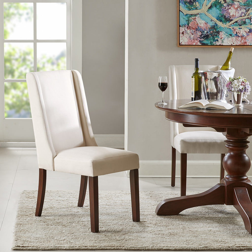 Brody Wing Dining Chairs Set of 2 - Modern Upholstered Accent Chairs for Dining Room, Kitchen, or Breakfast Nook - Comfortable & Stylish Home Decor