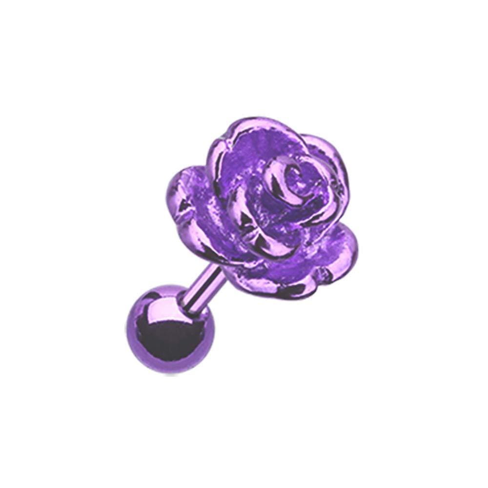Covet Jewelry Colorline Stainless Steel Rose Gold Cartilage Tragus Earrings - Perfect for Everyday Wear, Parties & Gifts