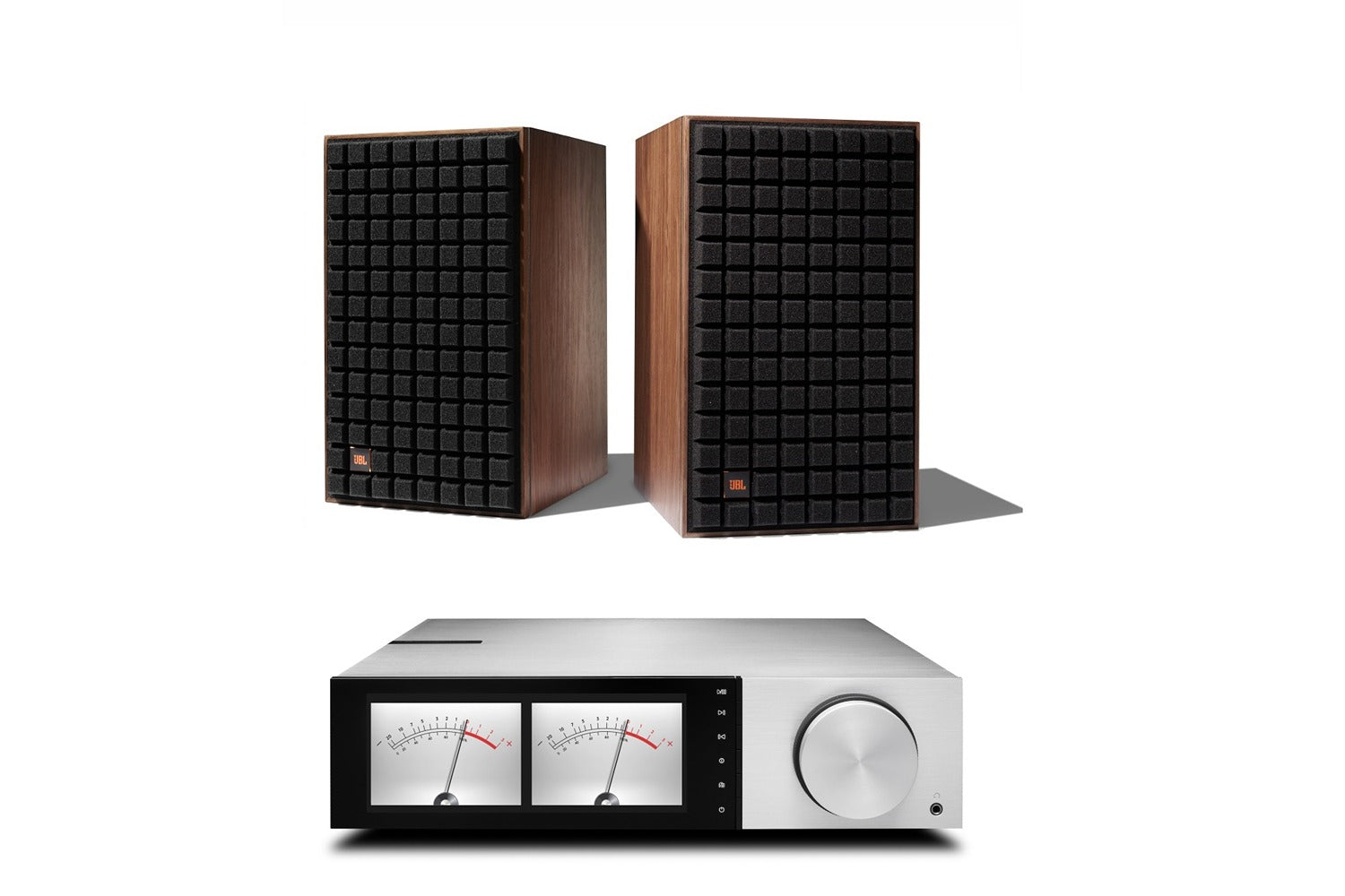 JBL L82 Classic 8 Inch 2-Way Bookshelf Speakers Pair with Cambridge Audio Evo 150 Delorean Edition Integrated Amplifier Bundle - Premium Home Audio System for Music Lovers & Hi-Fi Enthusiasts