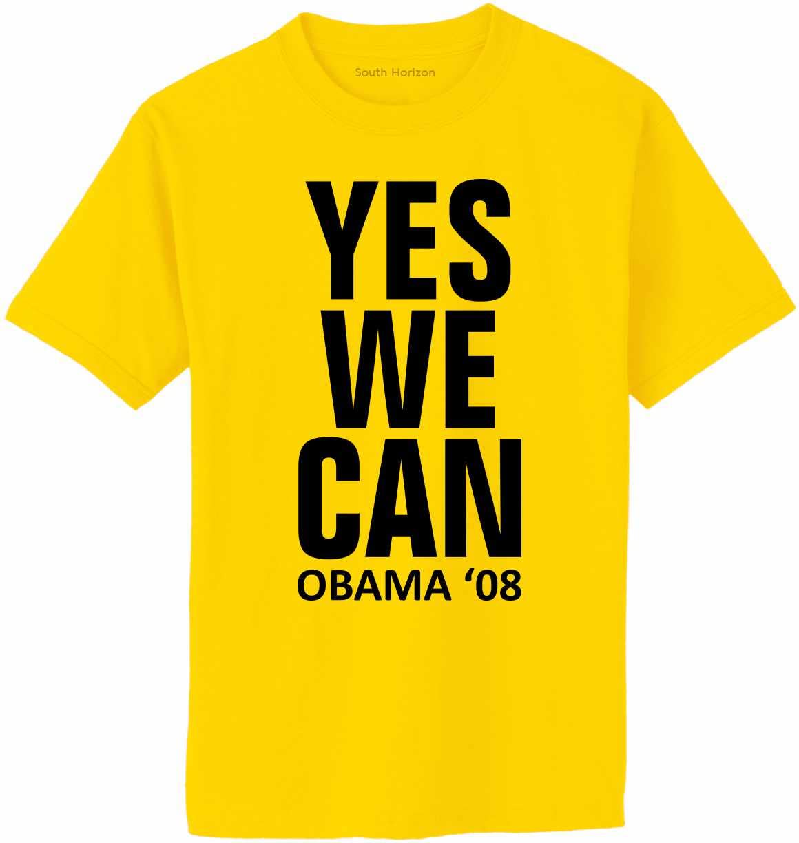 Obama 'Yes We Can' 2008 Campaign T-Shirt - Vintage Political Memorabilia for Supporters & Collectors | Perfect for Elections, Protests & American History Enthusiasts