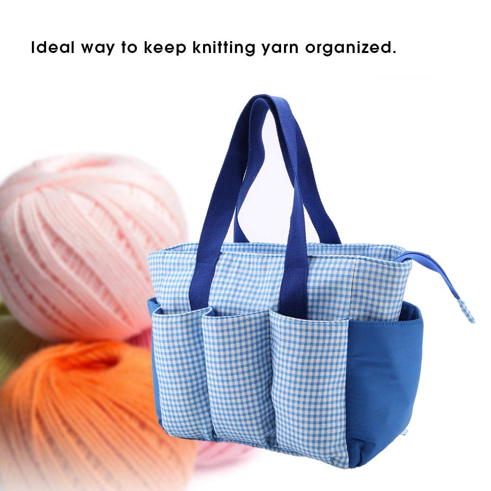 Portable Knitting Tote Bag - Yarn Storage Organizer for Small Projects, Sewing Tools & Craft Supplies | Perfect for Knitting, Crocheting & DIY Crafts On-The-Go