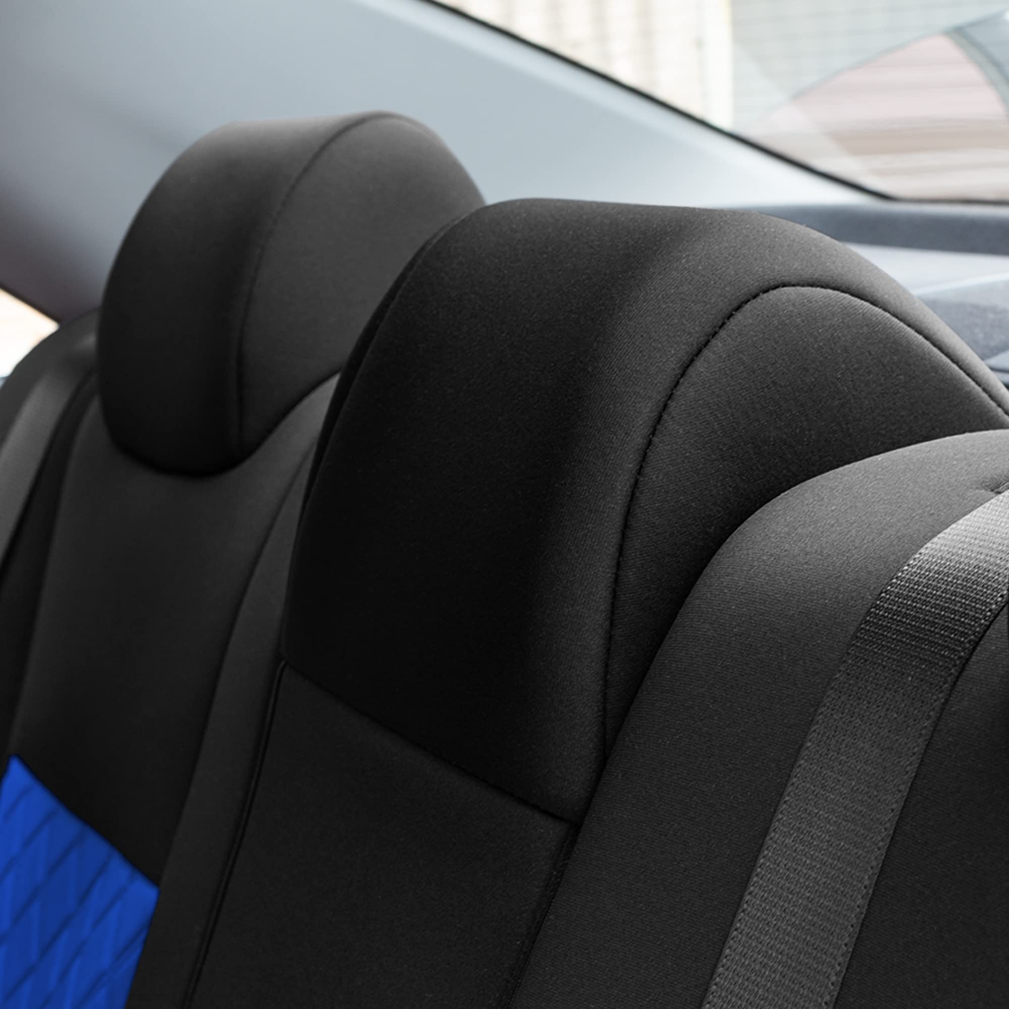 Custom Fit Neoprene Seat Covers for Toyota Camry LE/SE/XSE/XLE (2012-2017) - Waterproof Blue Car Seat Covers Full Set | Durable Interior Accessories for Road Trips & Daily Commute