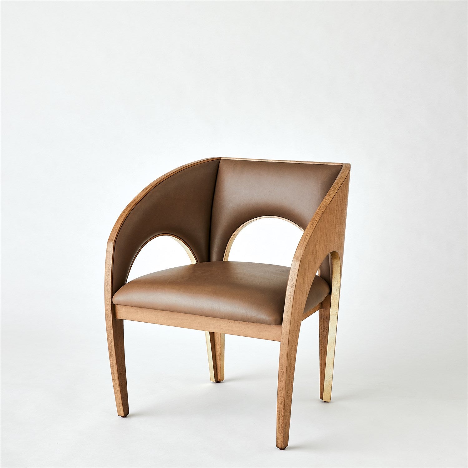 Arches Occasional Chair in Nutmeg/Champagne - Stylish Accent Chair for Living Room, Bedroom or Office Decor
