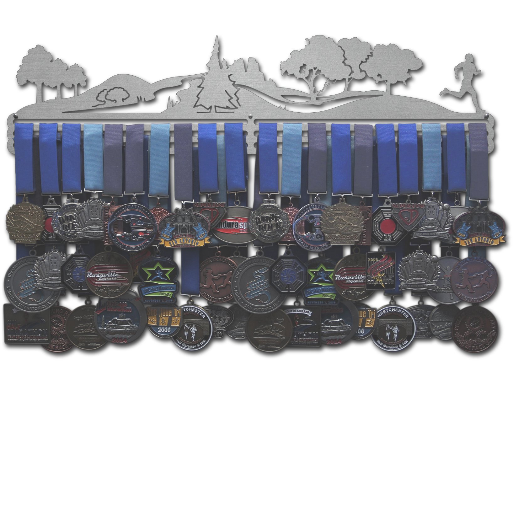 Trailscape Running Medal Display Rack - Sports Award Holder for Men & Women - Multiple Styles & Colors - Perfect for Marathon Finisher Medals, Race Trophies & Fitness Achievements