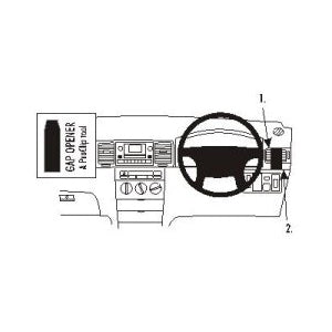 ClicOn No Holes Right Hand Dash Mount for Toyota Corolla 2002-2007 | Secure Phone Holder for Hands-Free Driving & GPS Navigation