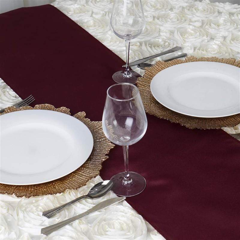 12x108 Inch Polyester Table Runner for Wedding Decorations - Elegant Dining Table Cover for Parties, Banquets, and Special Events