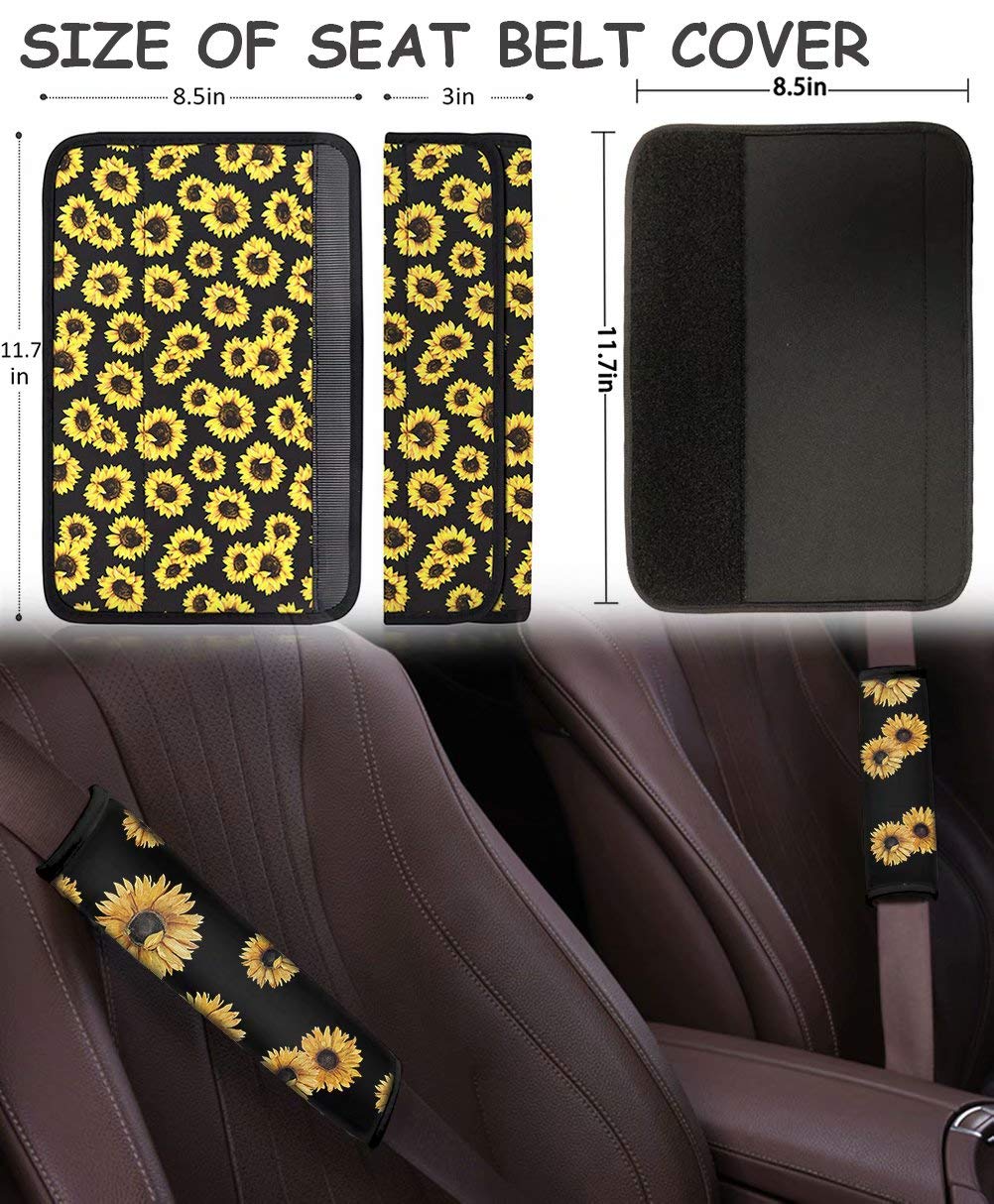 Starry Galaxy Car Accessories Set 11pcs - Steering Wheel & Seat Covers - Perfect for Men & Women Gift