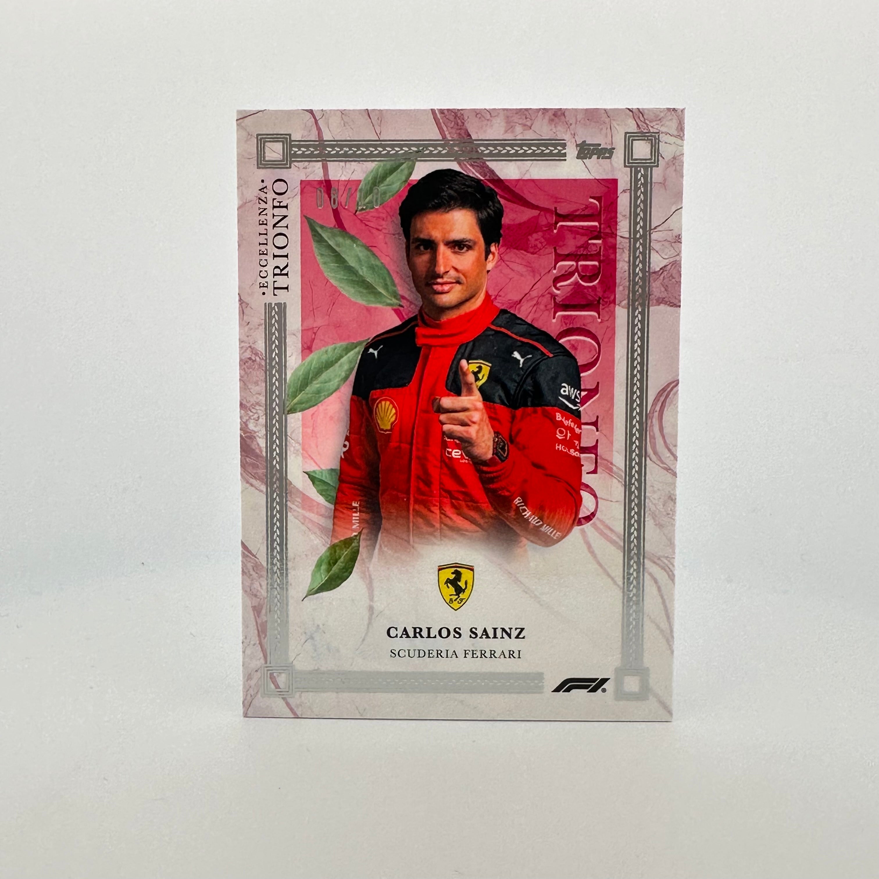 Carlos Sainz 2023 Eccellenza Trionfo 8/10 Red - Premium Collectible F1 Racing Memorabilia for Fans & Display