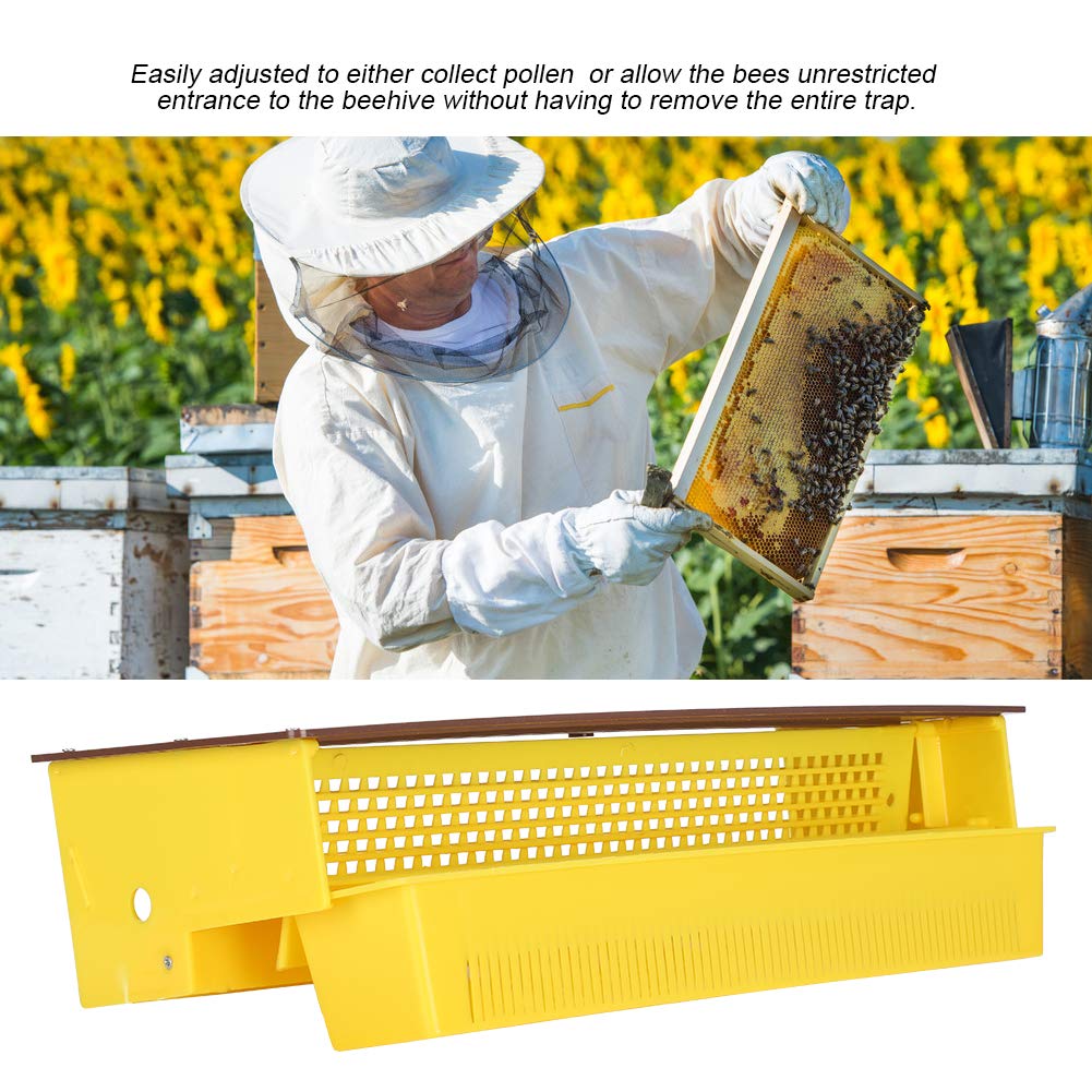 Bee Pollen Collector Box - Adjustable & Ventilated Multifunctional Pollen Trap for Honey Bees | Perfect for Beekeeping, Hive Maintenance & Pollen Harvesting
