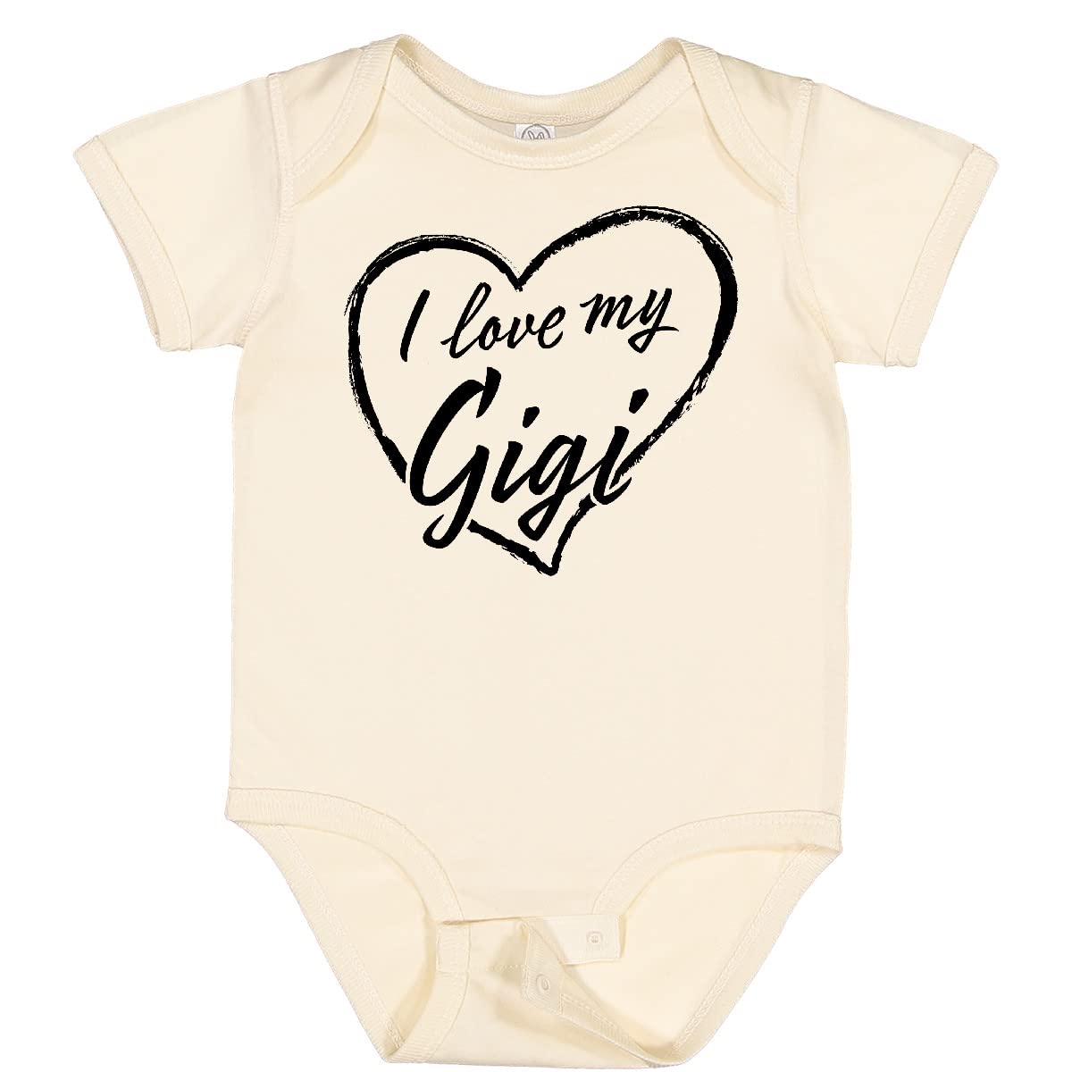 Inktastic I Love My Gigi Black Chalk Heart Baby Bodysuit - Cute Outfit for Grandparents Day, Family Photos & Special Occasions