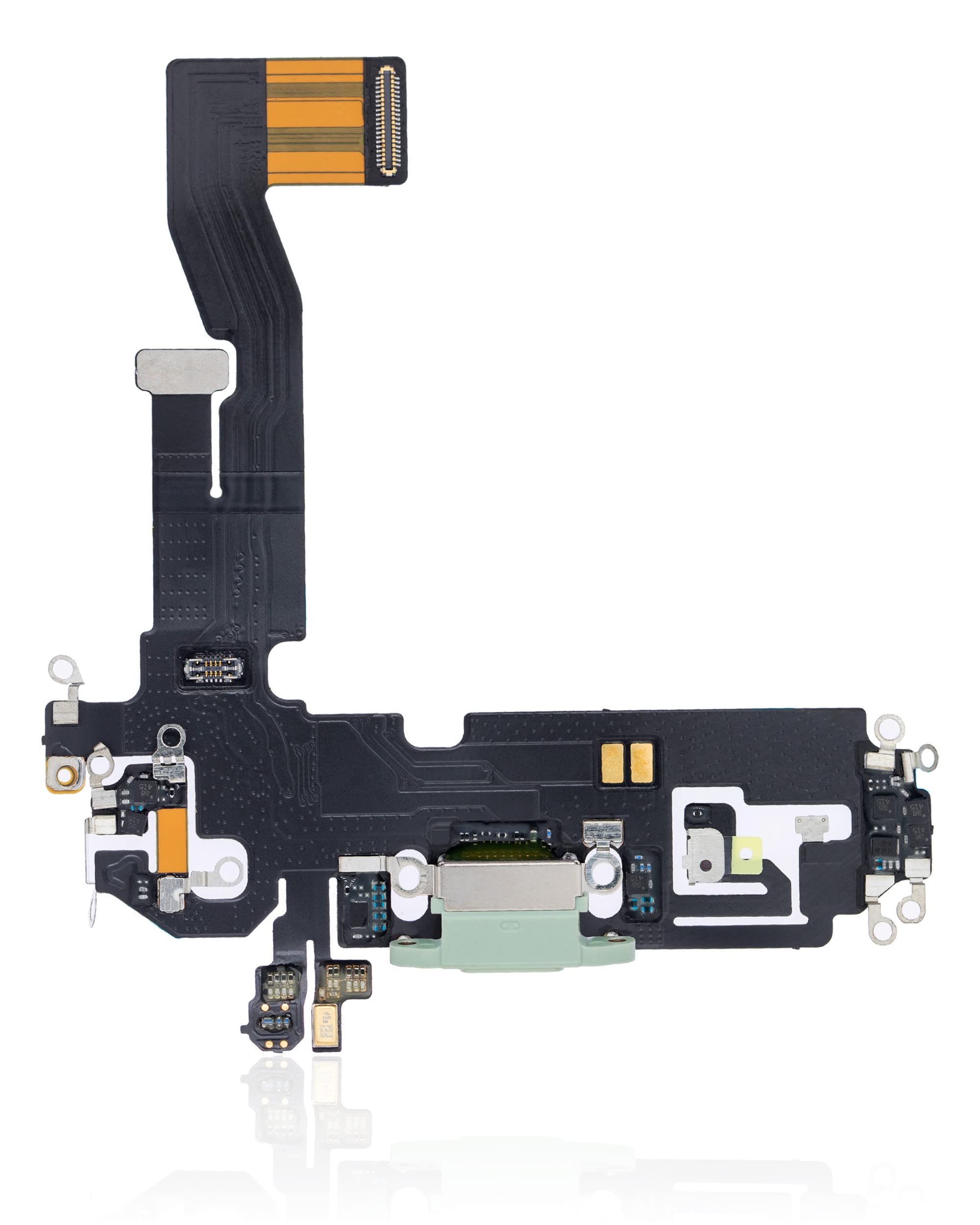 Original iPhone 12 / 12 Pro Charging Port Replacement - Microphone Flex Connector USB A2172 A2341 (Green) | Durable Repair Part for DIY Fixes | Perfect for Water Damage & Charging Issues