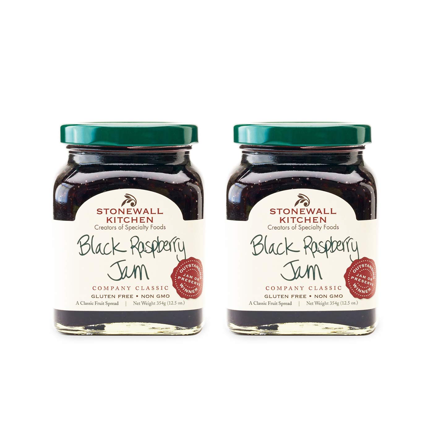 Stonewall Kitchen Black Raspberry Jam - 12.5 oz (Pack of 2) | Premium Fruit Spread for Toast, Pancakes & Desserts | All-Natural Ingredients | Gourmet Breakfast & Baking Essential