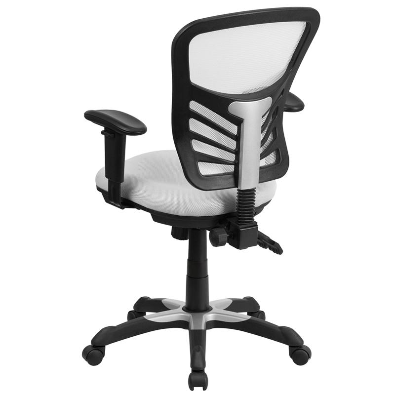 FLASH Mid Back Mesh Executive Office Chair - Ergonomic Swivel Chair with Adjustable Arms & Lumbar Support (Model HL 0001) - Perfect for Home Office, Gaming & Workspaces