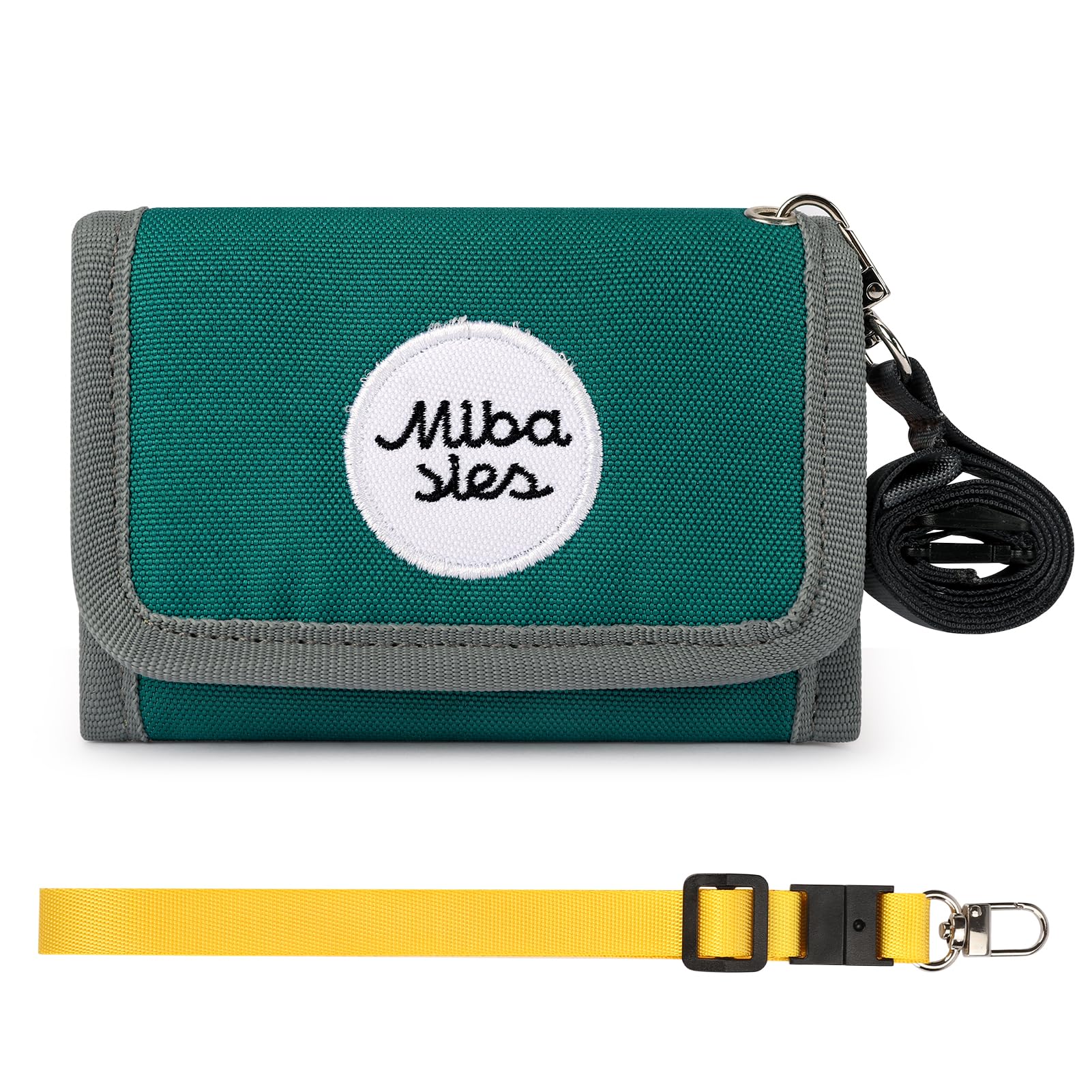 Mibasies Boys Wallet for Kids 3-8 - Green Trifold Gift for School & Travel