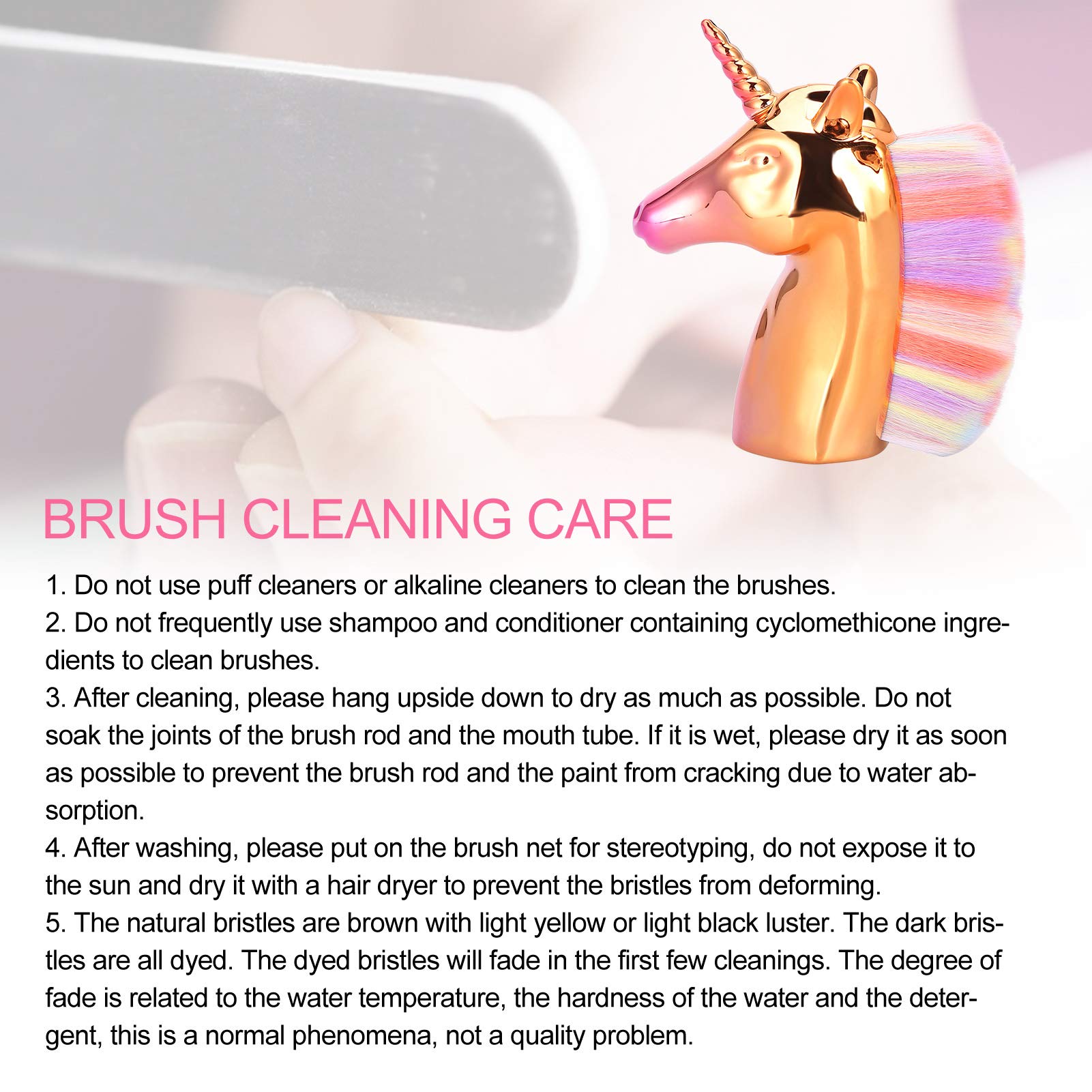 5-Piece Soft Dust Removal Brushes for Nail Art | Ergonomic Manicure Tools | Multi-Functional Nail Dust Cleaner for DIY & Professional Use | Perfect for Salon, Home Manicure & Nail Art Enthusiasts (Choose Your Color)