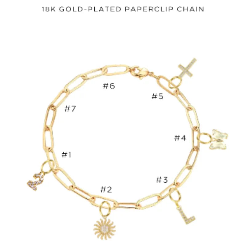 Elegant Charm Bracelet with Assorted Charms - Perfect for Gifts, Parties & Everyday Wear - $38.00