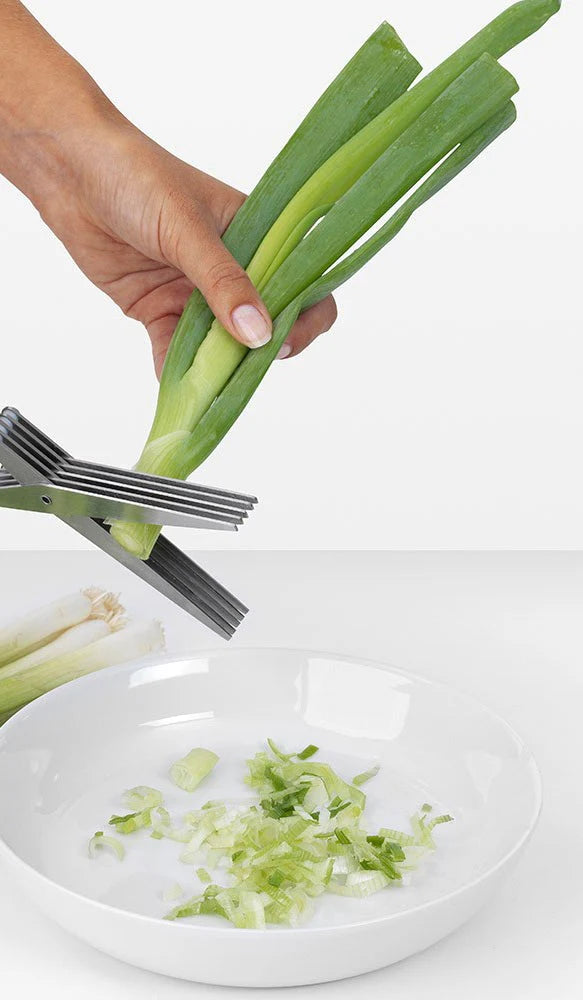 Premium Cuisinox Herb Scissors - 5-Blade Stainless Steel Kitchen Shears for Fresh Herbs, Parsley, Basil & More - Perfect for Cooking, Garnishing & Meal Prep