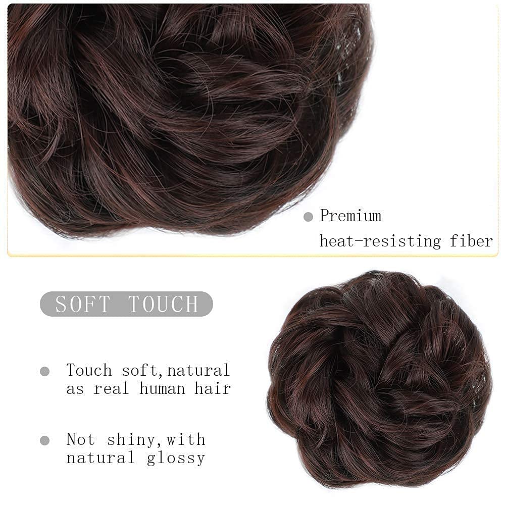 CLITZ Messy Bun Hair Extension for Women & Girls - Natural Black | Clip-in Hair Extensions for Quick & Easy Updos | Perfect for Parties, Weddings & Everyday Styling [Pack of 1]