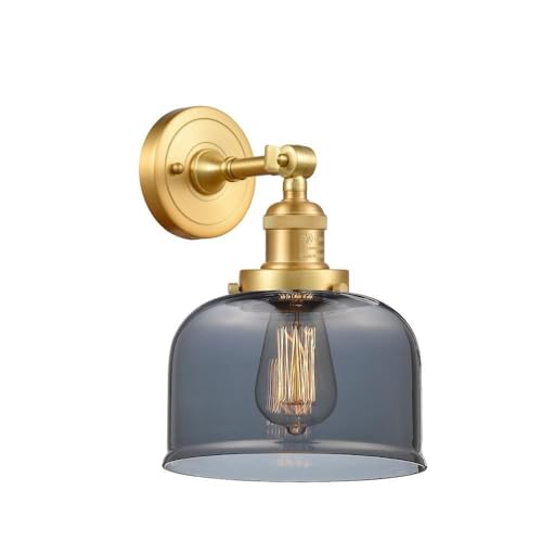 Franklin Restoration Collection Gold Wall Sconce - Vintage Style One Light Fixture with Champagne Gold Leaf Finish for Bedroom, Hallway & Living Room Lighting