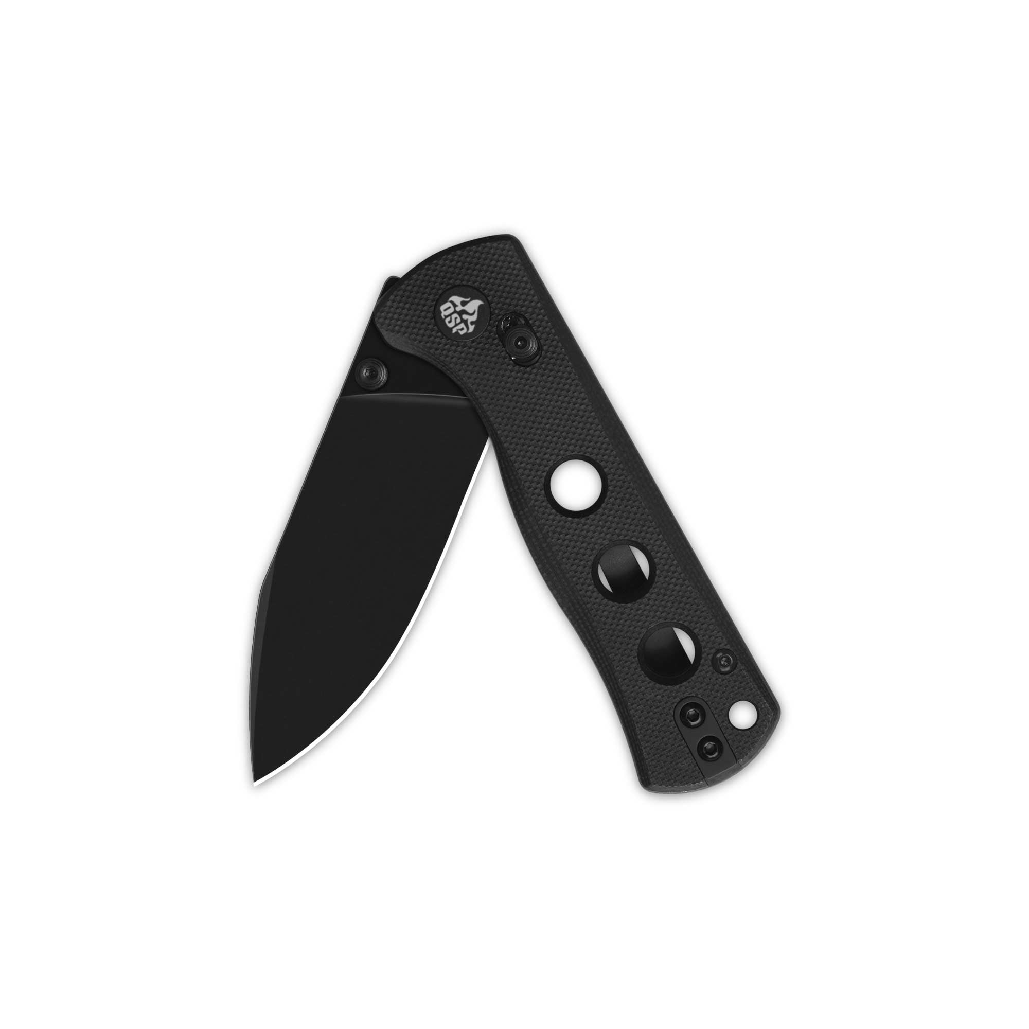 QSP Canary Glyde Lock Pocket Knife - 14C28N Stainless Steel Blade with Black G10 Handle - EDC Folding Knife for Camping, Hiking & Outdoor Survival
