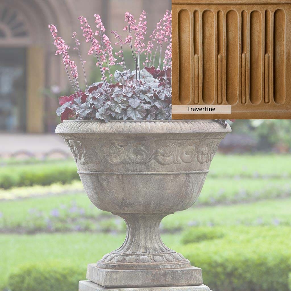 Campania International Smithsonian Foliated Scroll Urn - Classic Garden Planter for Outdoor Decor, Patio, and Landscaping | Elegant Floral Display for Home & Garden