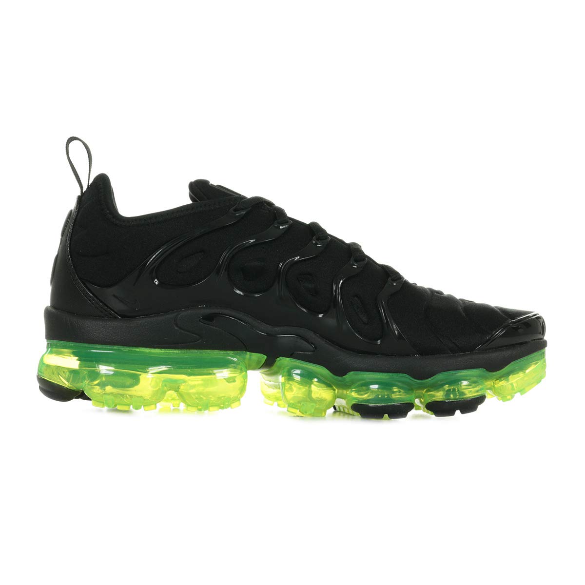 Nike Men's AIR Vapormax Plus Running Shoes - Size 9.5 Black Volt | Lightweight Cushioned Sneakers for Jogging, Gym Workouts & Everyday Wear