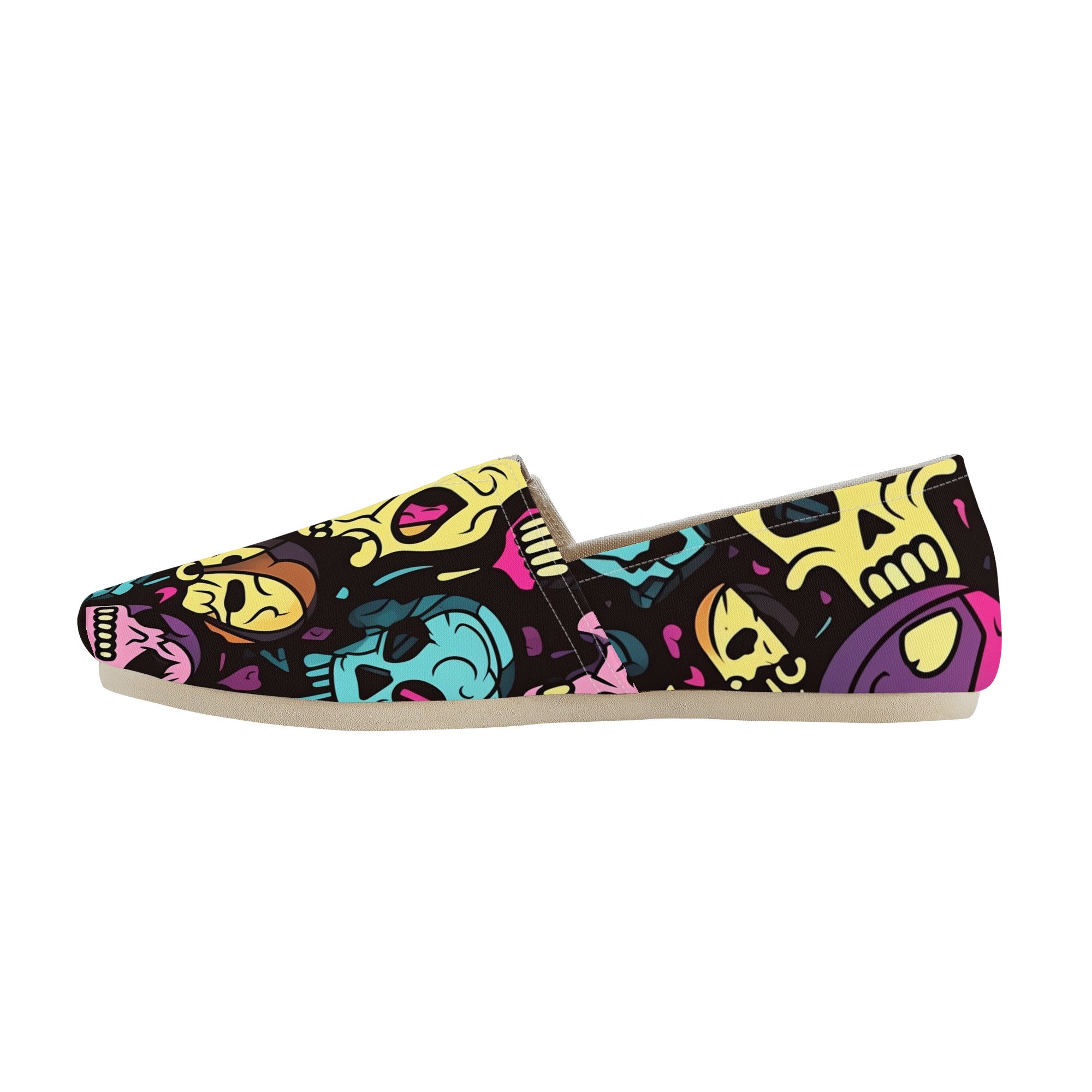 Colorful Skulls Casual Shoes for Men & Women - Trendy & Comfortable Sneakers for Walking, Running, and Everyday Wear