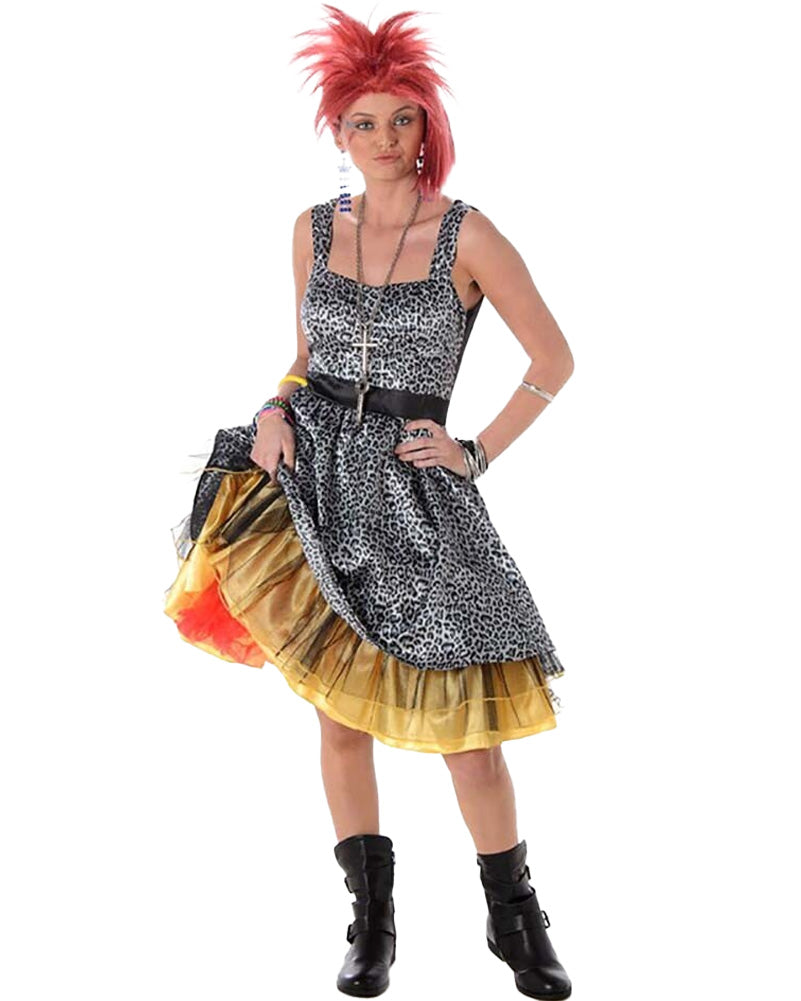 Vintage 1980s Pop Starlet Women's Costume - Retro 80s Singer Dress for Halloween, Cosplay & Theme Parties