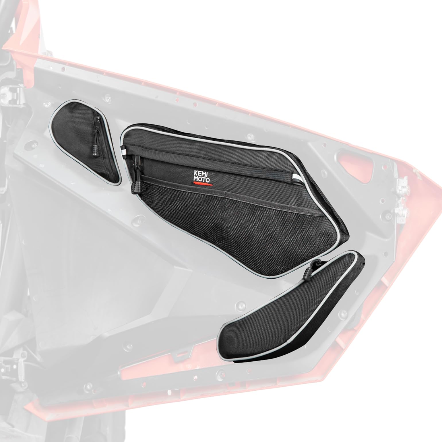 KEMIMOTO Front Door Storage Bags with Knee Pads for 2020-2024 Polaris RZR PRO XP/R/4 & Turbo R/4 UTV - Durable Tool Organizer with Multiple Pockets | Perfect for Off-Road Adventures, Hunting & Utility Work