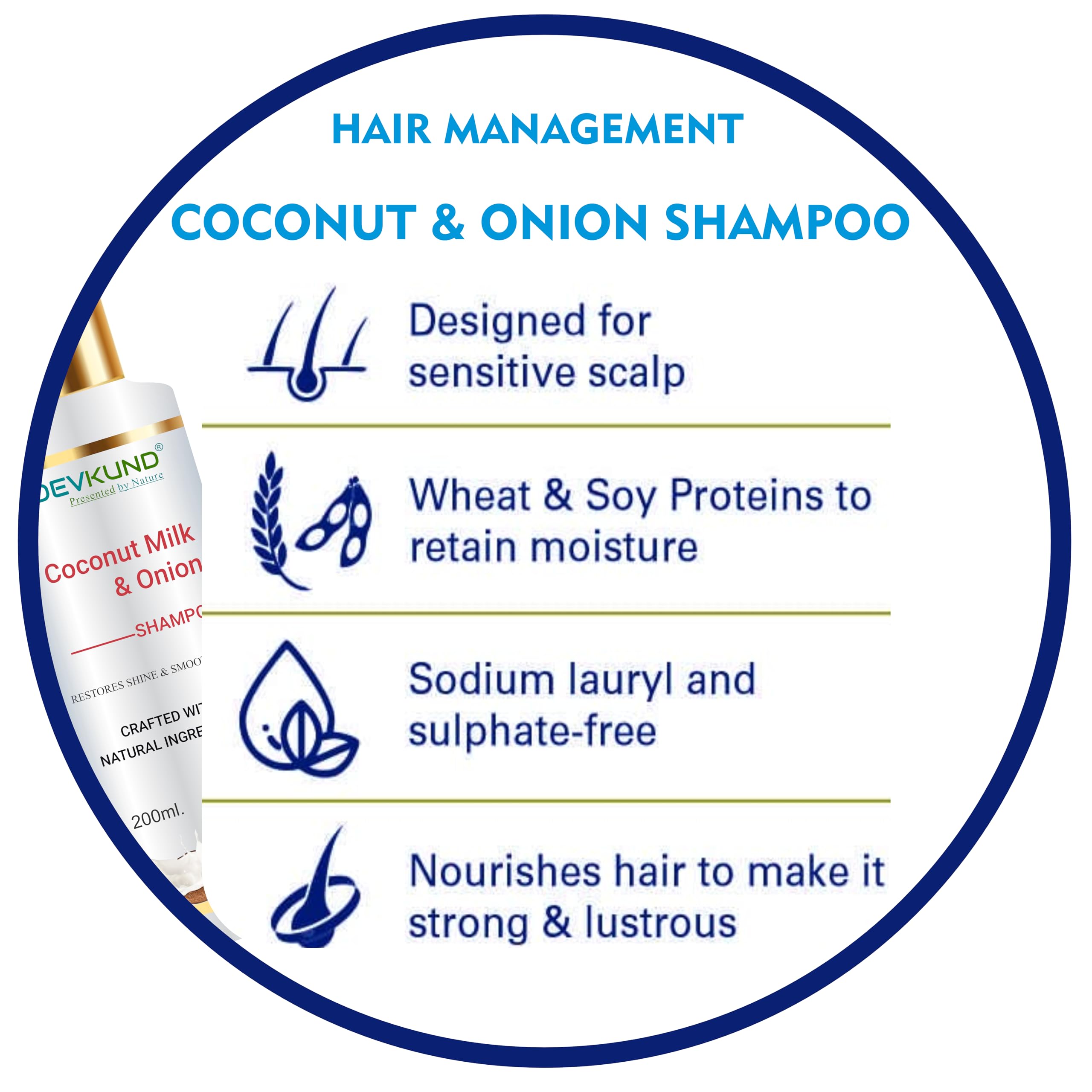 **Organic Coconut Milk & Onion Shampoo for Hair Strength & Shine – Paraben-Free, 100% Vegan – Ideal for Dry, Damaged Hair & Daily Nourishment**