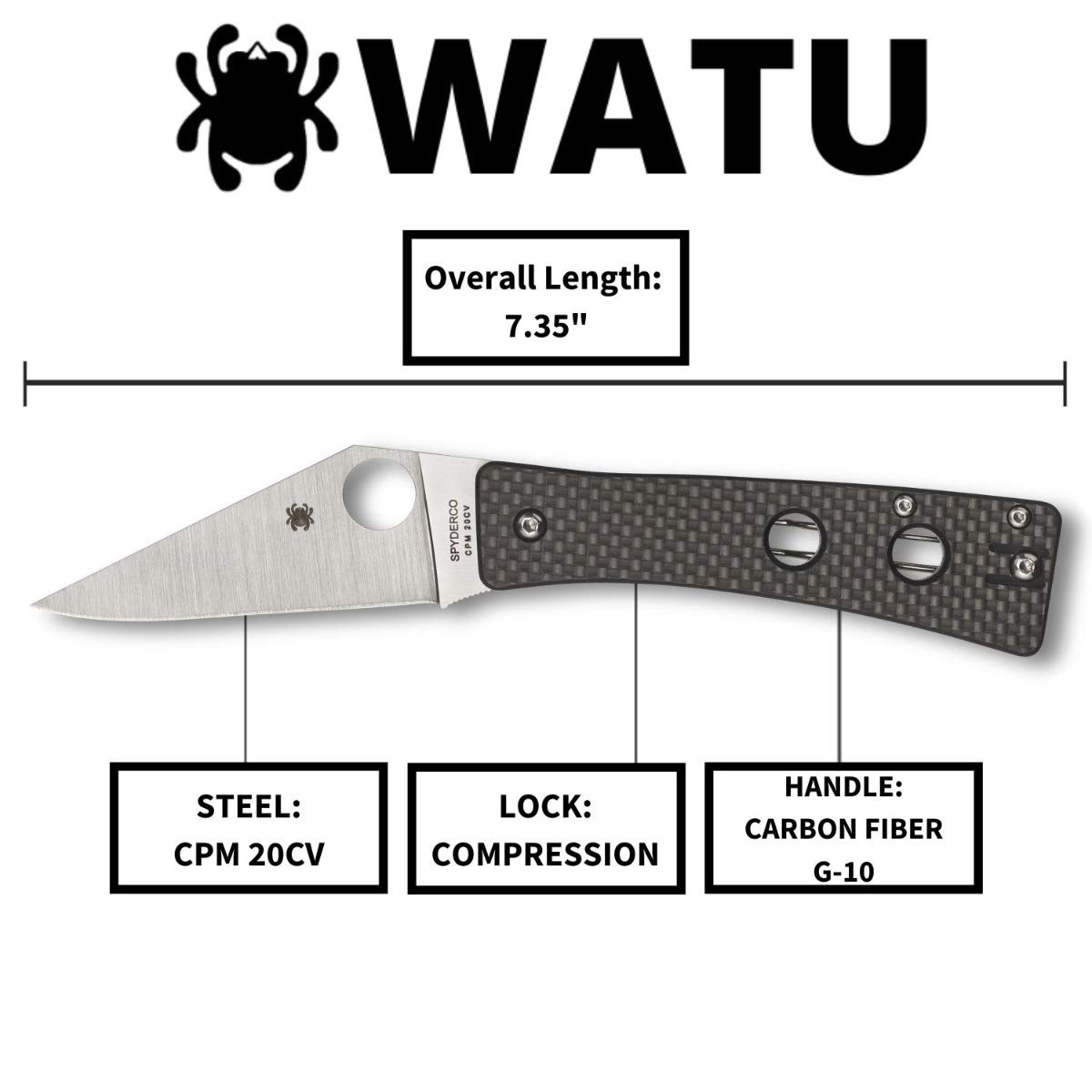 Spyderco WATU Ethnic Series Folding Knife - 3.26