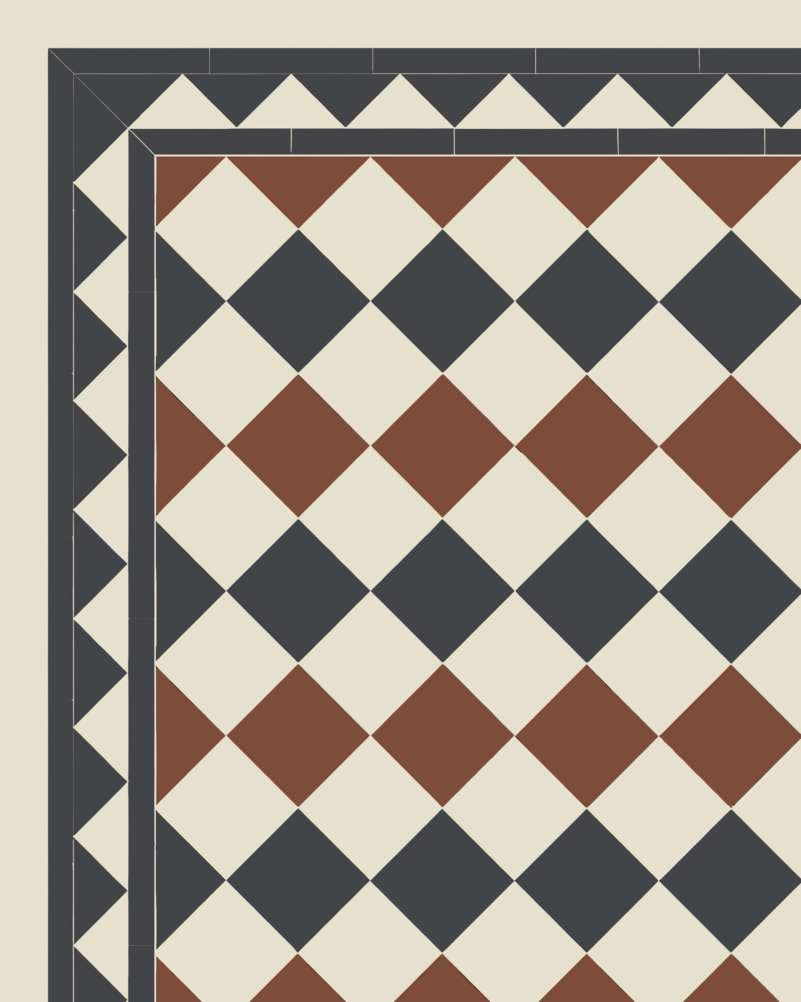 Winckelmans Granitklinker - Klinker Birmingham 15x15cm Floor Tiles in Gulvit, Röd & Svart Colors | Durable & Stylish for Kitchen, Bathroom & Outdoor Patio