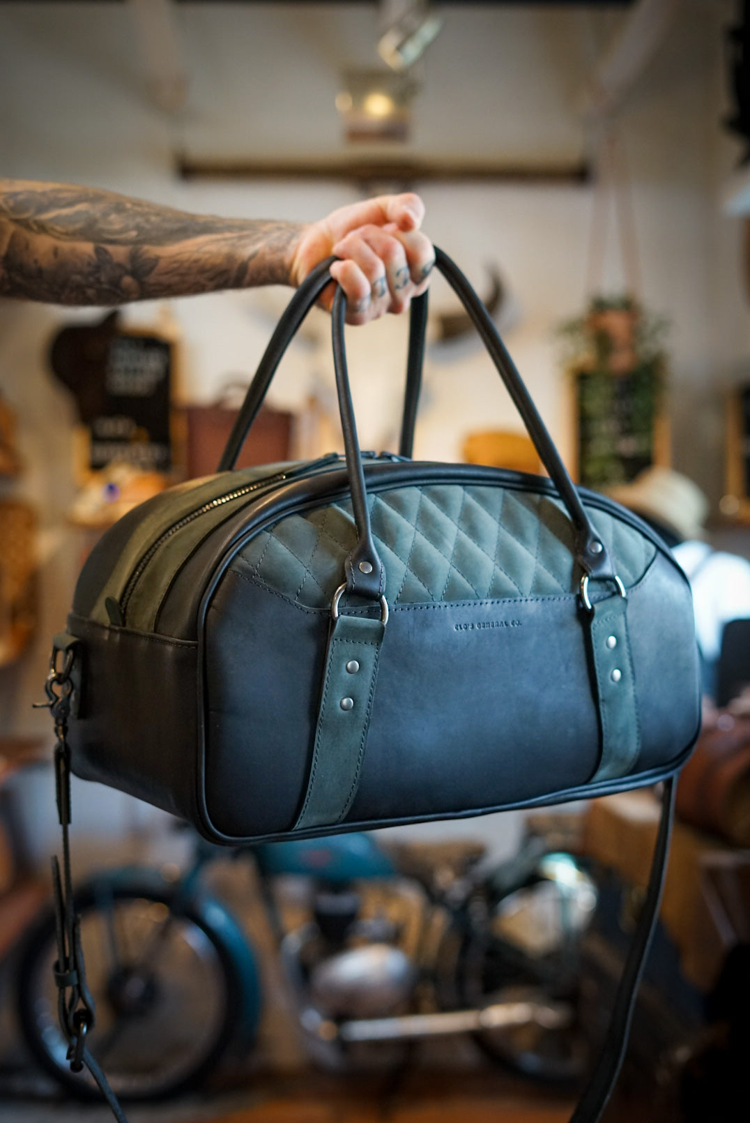 Ranch Hand Duffle Bag - Two Tone (Flat Black + Steel Grey) - Durable Travel Duffel for Gym, Work, and Outdoor Adventures