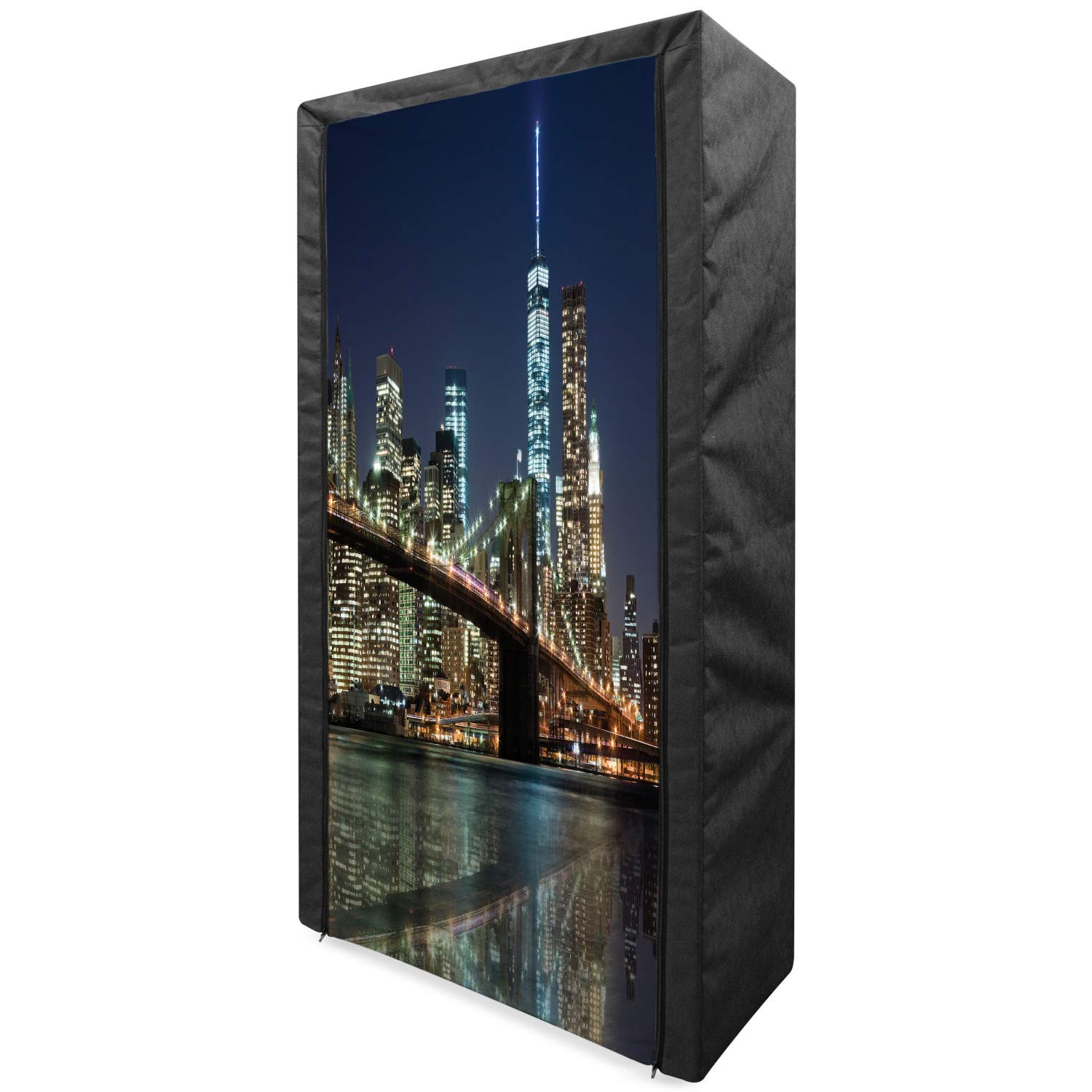 Ambesonne New York Themed Portable Fabric Wardrobe - 33.5