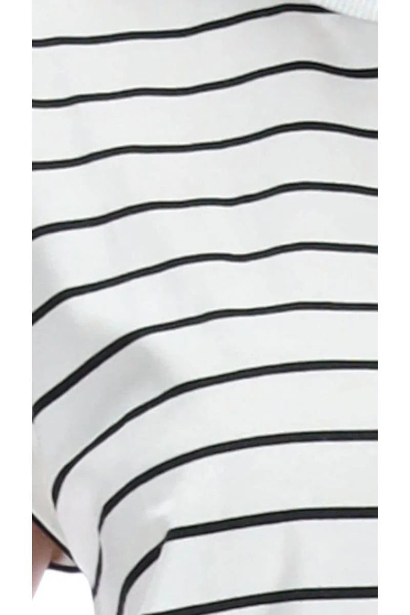 Clare Striped Tee - Women's Casual Striped T-Shirt | Soft Cotton Comfort Fit | Perfect for Everyday Wear & Weekend Outings